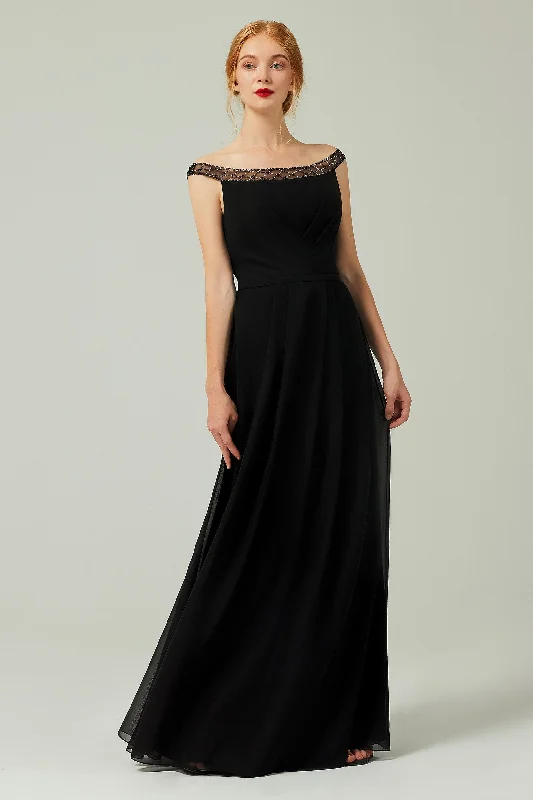 A-Line Floor Length Chiffon Bridesmaid Dress Formal Dresses CB0339