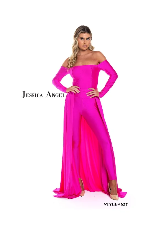 Jessica Angel Long Off Shoulder Formal Jumpsuit 877