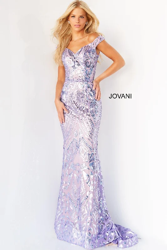 Jovani 06629 Off Shoulder Long Prom Gown