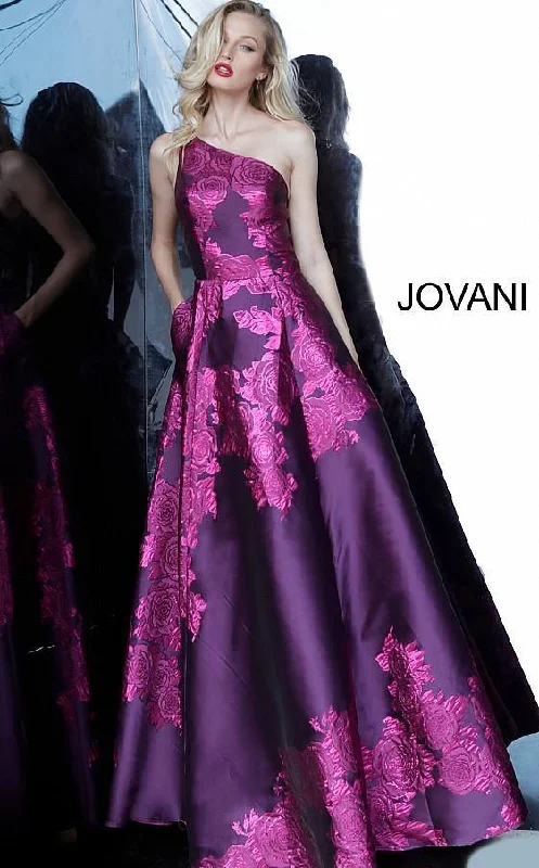 Jovani 02045 Prom Long Floral Print Ball Gown