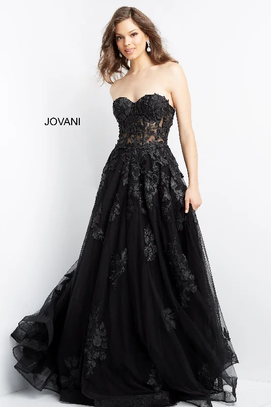 Jovani 07901 Strapless Long Formal Gown