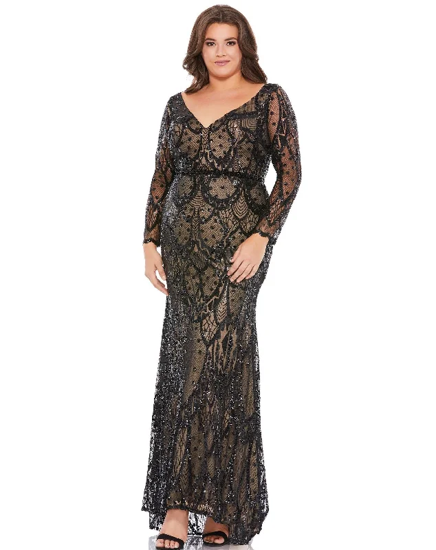 Mac Duggal 67752 Fabulouss Plus Size Long Dress