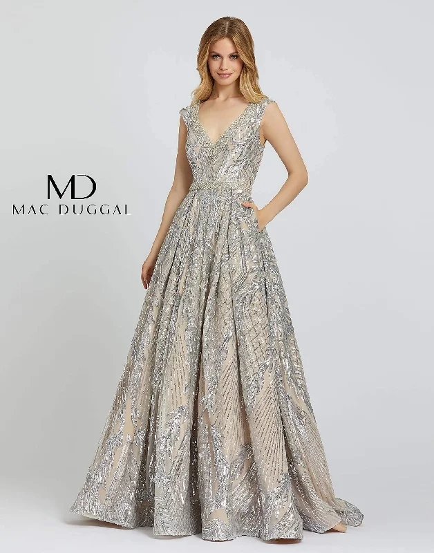 Mac Duggal Long Prom Dress Formal Beaded Ball Gown Sale