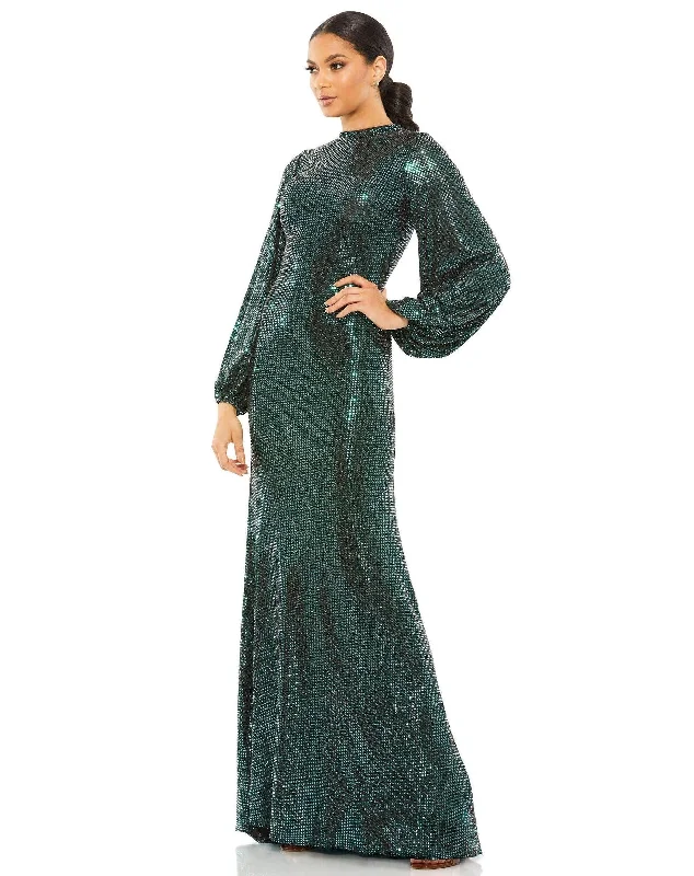 Mac Duggal 26576 Long Sleeve Formal Blouson Dress