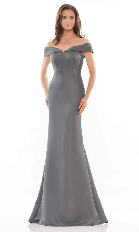 Marsoni by Colors - MV1153 Off Shoulder Satin Prom Gown