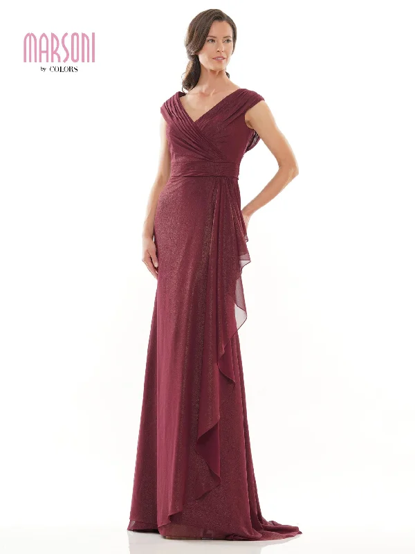 Marsoni Mother of the Bride Ruffle Long Dress 1073