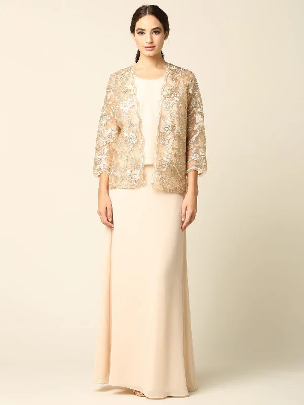 Mother of the Bride Long Formal Jacket Dress Sale