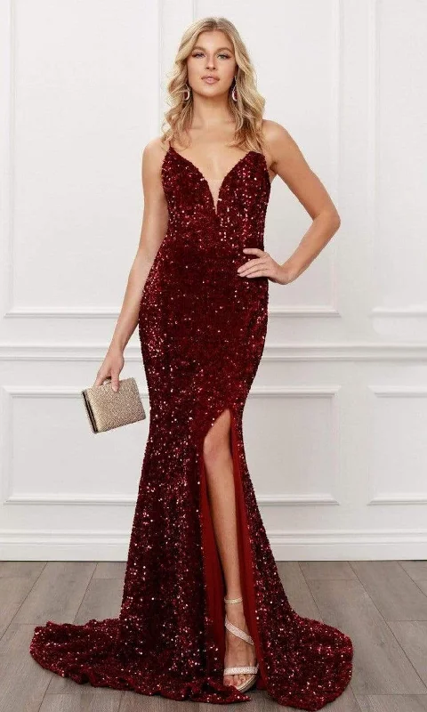 Nox Anabel - R433 V-Neck Trumpet Evening Dress