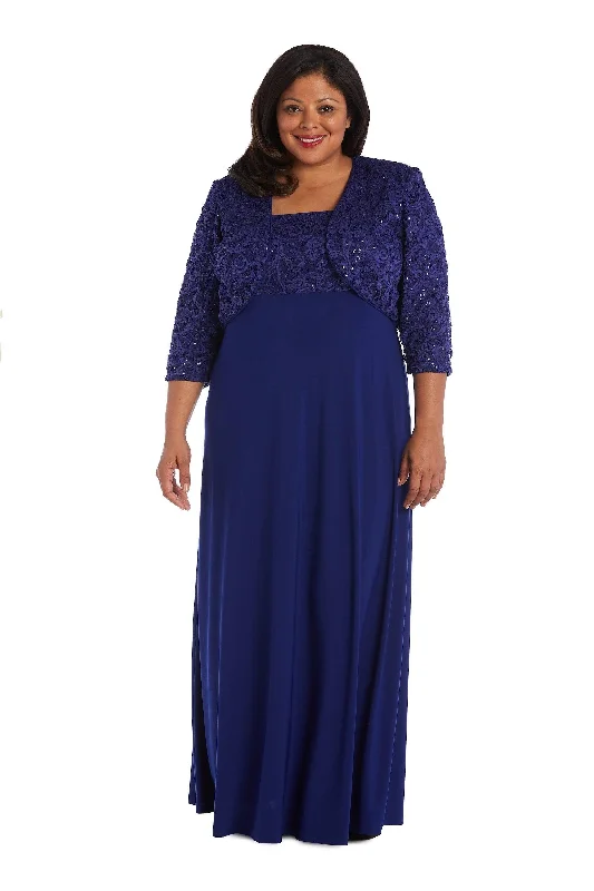 R&M Richards 3606W Long Plus Size Formal Dress