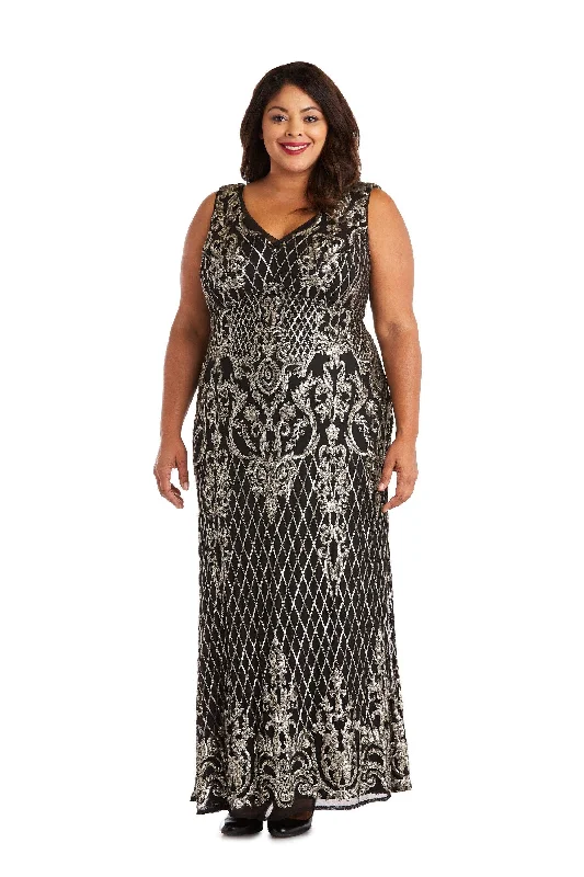 R&M Richards 3895W Long Plus Size Formal Dress