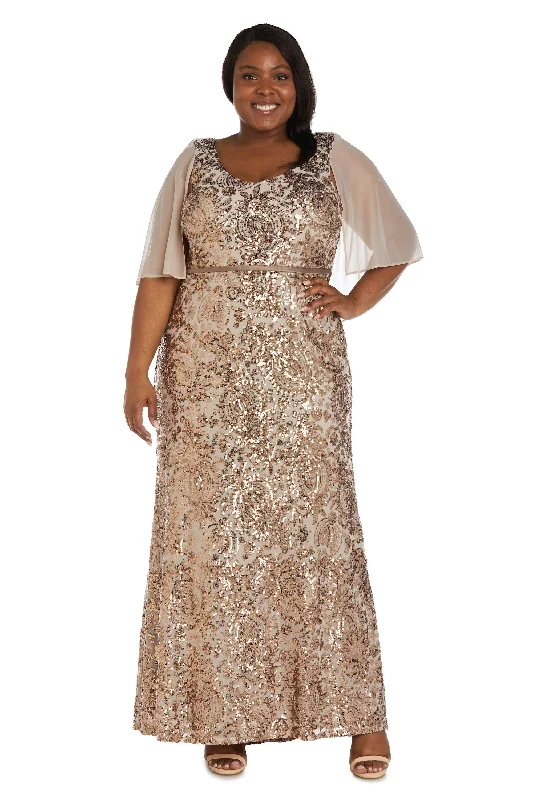 R&M Richards 9209W Long Pus Size Formal Dress