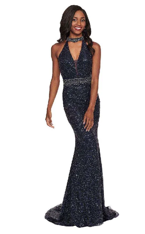 Rachel Allan Prom Long Halter Formal Dress 6480