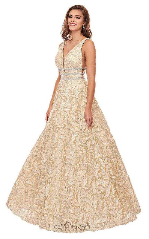 Rachel Allan Prom Long Sleeveless Ball Gown 6443