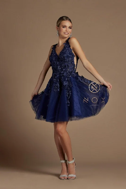 Short Lace Cocktail Homecoming Dress