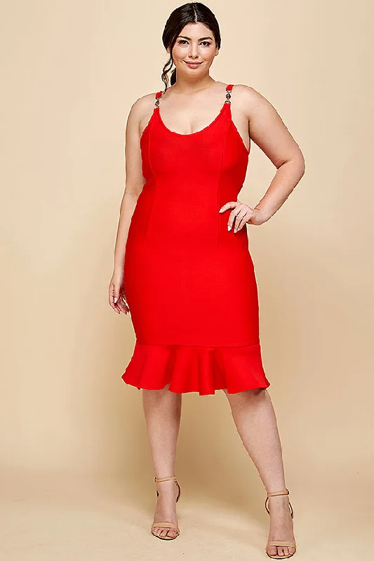 Short Plus Size Fitted Dress