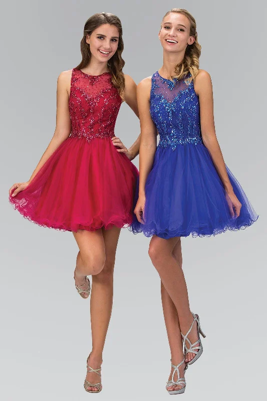 Sleeveless Tulle Short Prom Dress