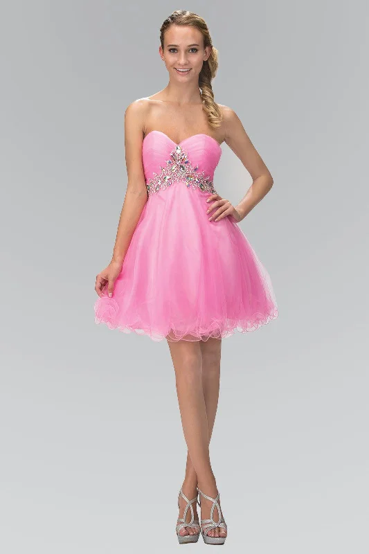 Homecoming Strapless Short Prom Dress