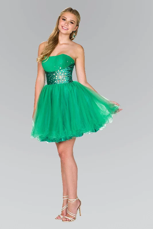 Strapless Short Tulle Prom Dress