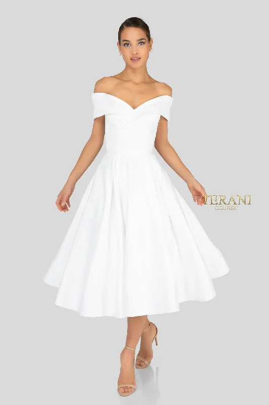 Terani Couture 1912C9656 Off Shoulder Short Dress