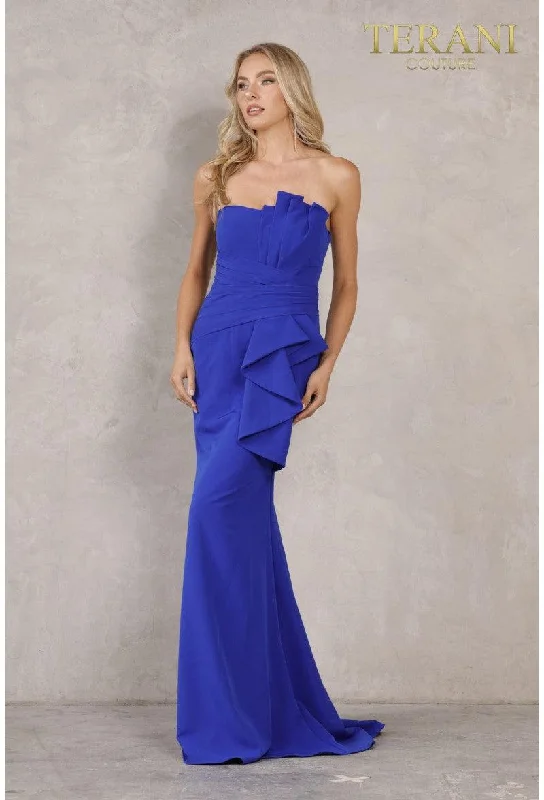 Terani Couture 2214E0165 Prom Strapless Long Dress