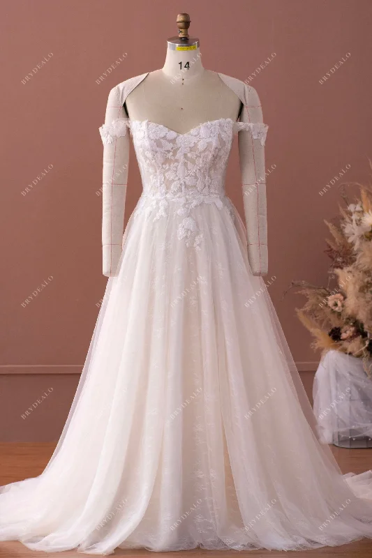 Illusion Bodice Off-Shoulder Wedding Dress