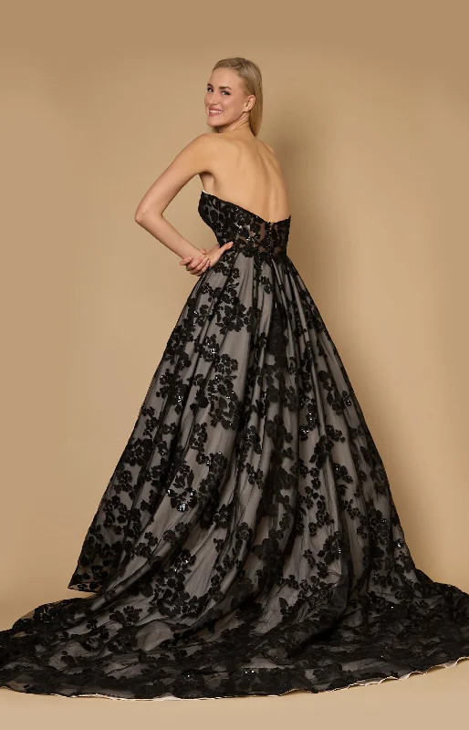 Dylan & Davids Long Lace Black Wedding Dress