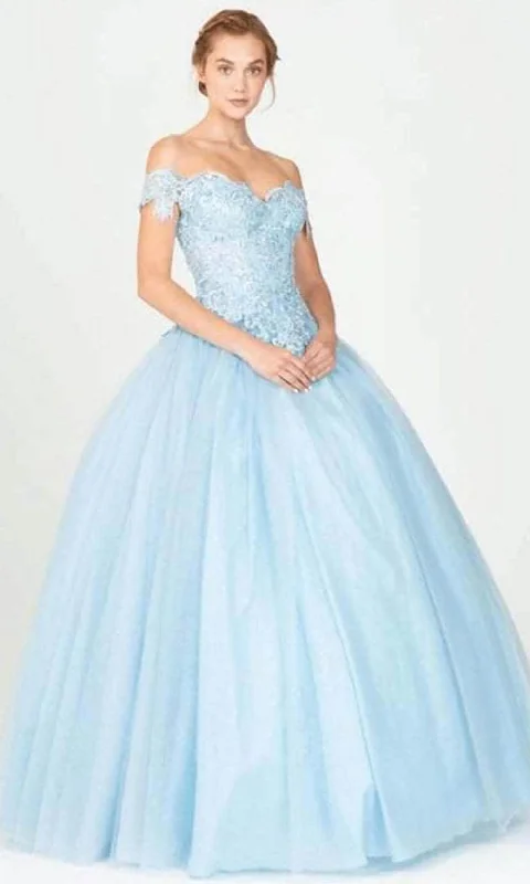 Eureka Fashion 9300 - Lace Appliqued Sweetheart Neck Ballgown