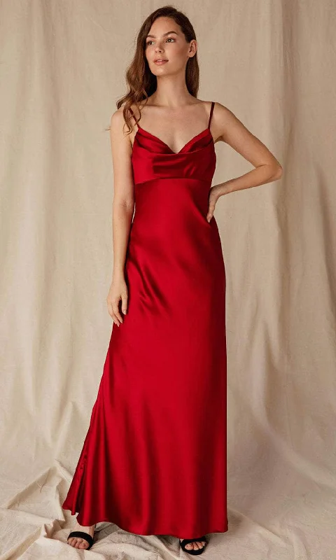 Eureka Fashion 9711 - Spaghetti Strap Sheath Evening Dress