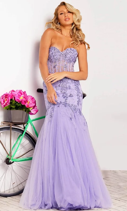 Jovani 37249 - Embellished Mermaid Prom Dress