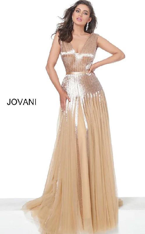 Jovani 65830 Long Sleeveless Prom Dress