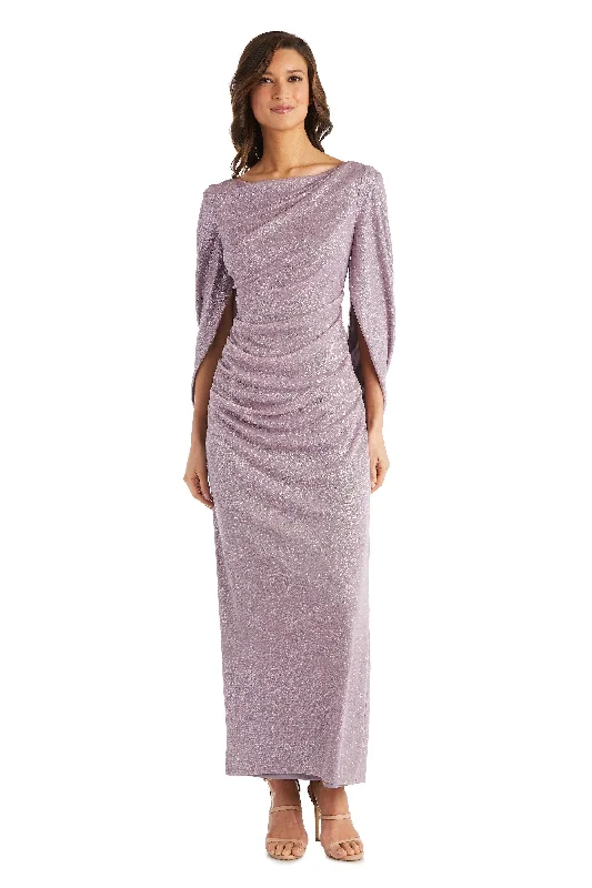 R&M Richards 7424 Long Formal Glitter Chiffon Dress Sale