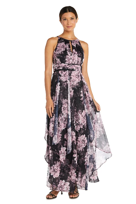 R&M Richards 7928P Long Formal Floral Petite Dress