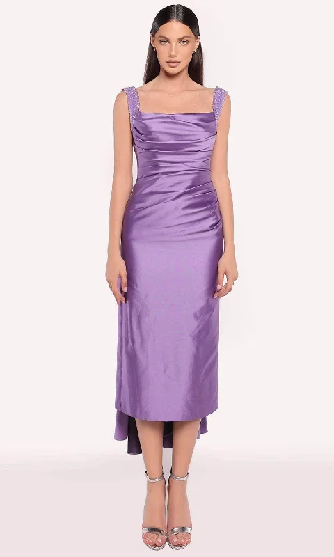 Tarik Ediz 98785 - Square Neck Taffeta Dress