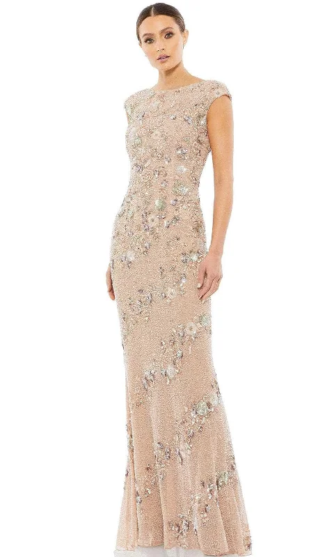 Mac Duggal 5500 - Cap Sleeve Embellished Evening Gown