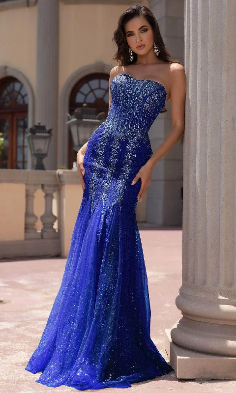 Portia and Scarlett PS25169 - Godet Detailed Prom Dress